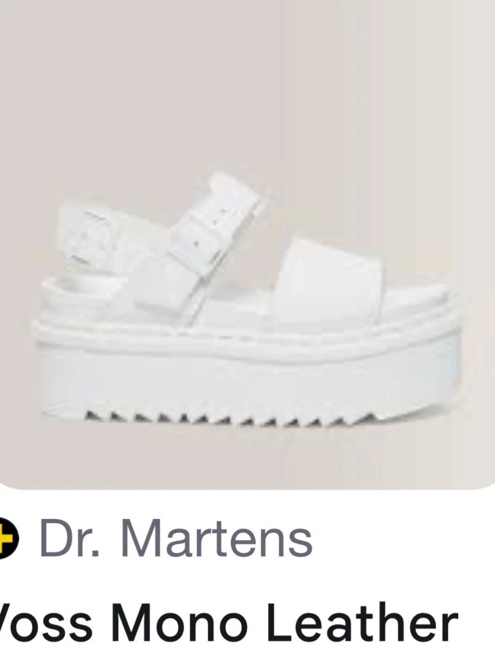 Dr. Martens White Platform Sandals with Chunky Soles